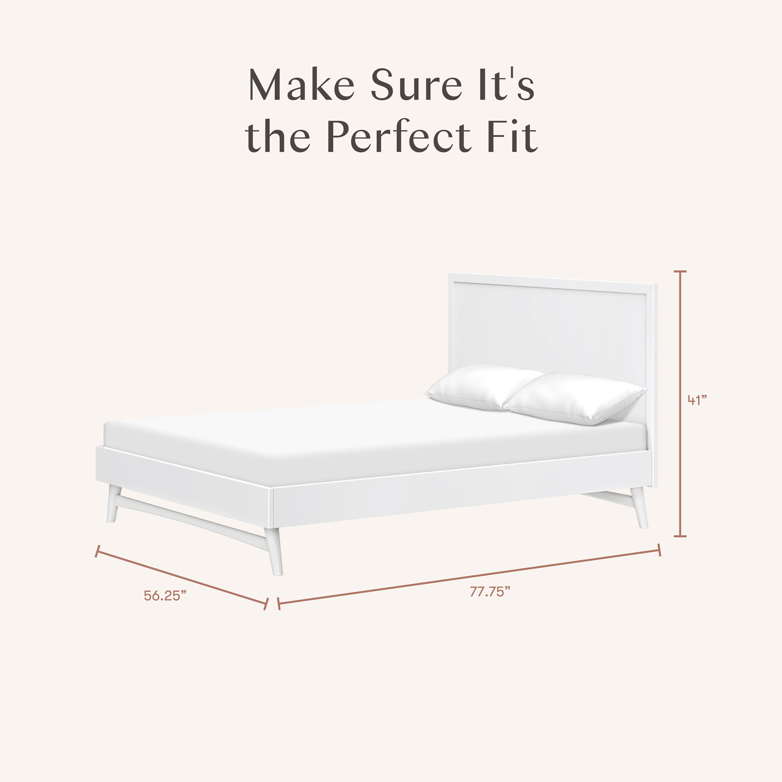 Palma Platform Bed, White, Full