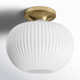 Collina Single Light Glass Semi Flush Mount