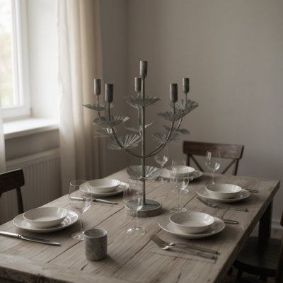 Metal Tabletop Candelabra