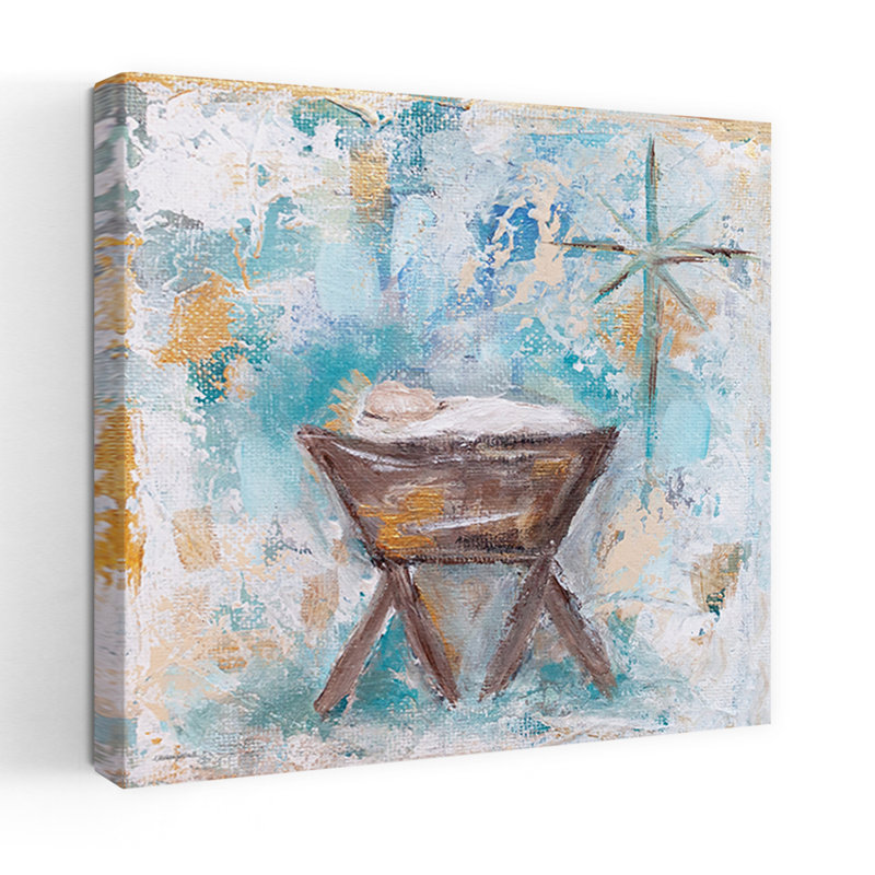 Art contemporain abstrait paysage d'hiver, H 32 po x l 32 po