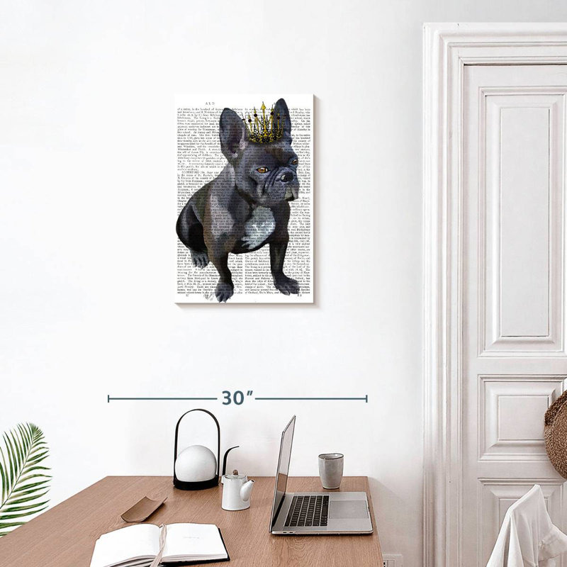 Bouledogue français Brampt, H 24 po x l 16 po