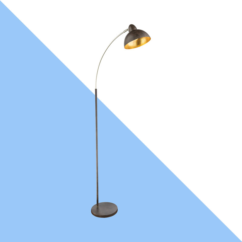 Frank 155cm Arched Floor Lamp, Brown