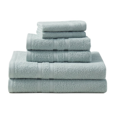 Ensemble de serviettes 6 pièces Clorox, salle de bain: 30 x 52, main: 16 x 26, lavage: 12 x 12, blanc