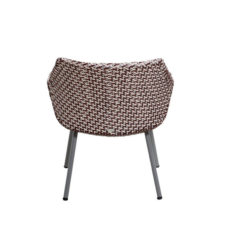 Vibe Patio Chair with Cushions, Taupe, Dusty Rose