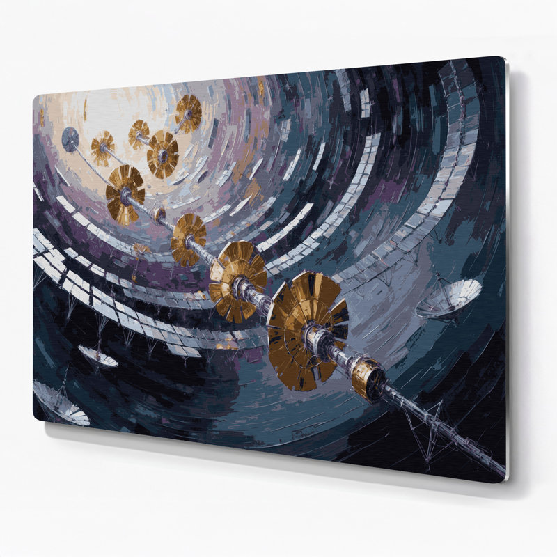 Art mural gris Sci Fi, H 240 po x l 360 po x P 0,05 po