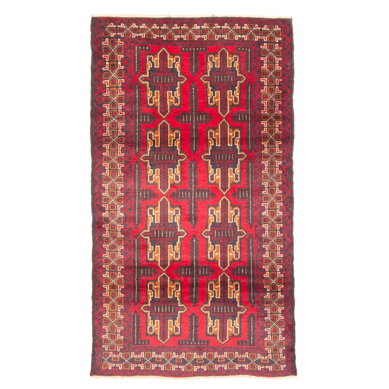 Teimani Red Rug 3'4" x 6'1"
