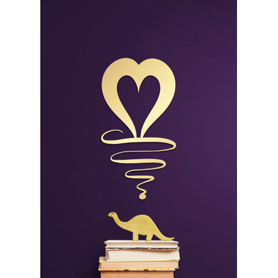 Heart Abstract Love Metal Wall Art Decor For Birthday, Wedding, Valentines or Mothers Day Gift