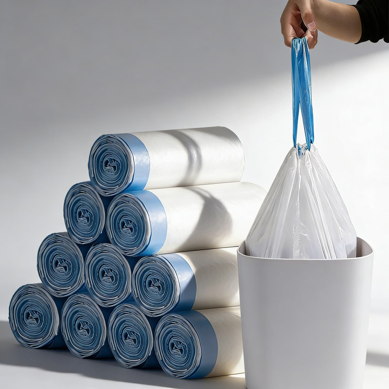Sacs poubelle à cordon 200 gallons 200 gallons, Blanc