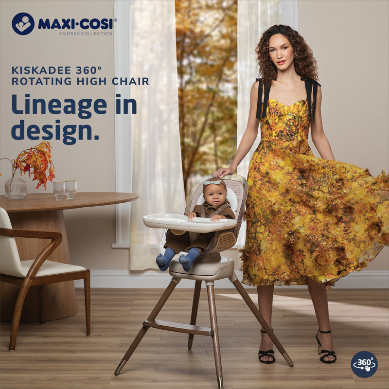 Maxi-Cosi Kiskadee 360° Rotating High Chair, Gray