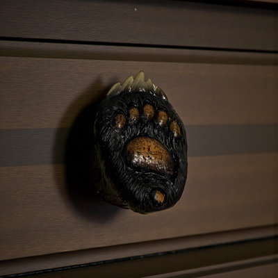 Ensemble de 2 poignées de tiroir en résine Bear Paw