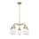 Lustre classique / traditionnel à 5 lumières en verre à intensité variable Erkson