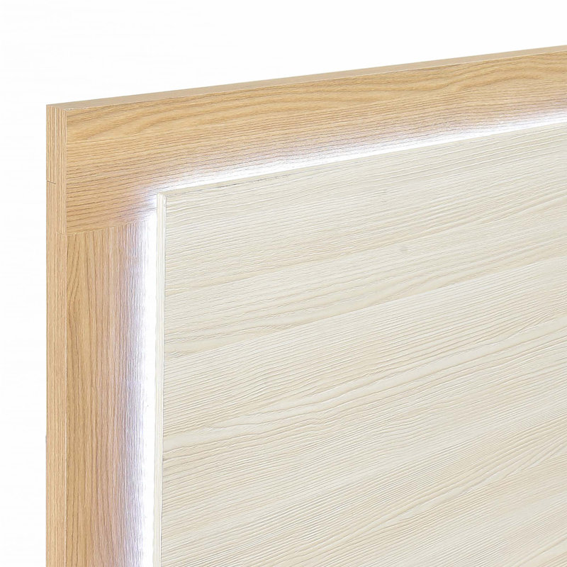 Mobilier de chambre à coucher en bois avec tête de lit à panneau 1pc (seulement lit), Grand