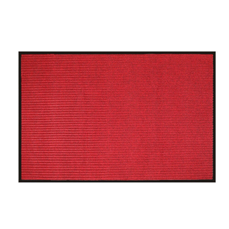Aigan Non-Slip Indoor / Outdoor Doormat, Rectangle 1'4" x 2', Red