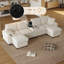 6 Seater Corduroy Sofa-1379565294