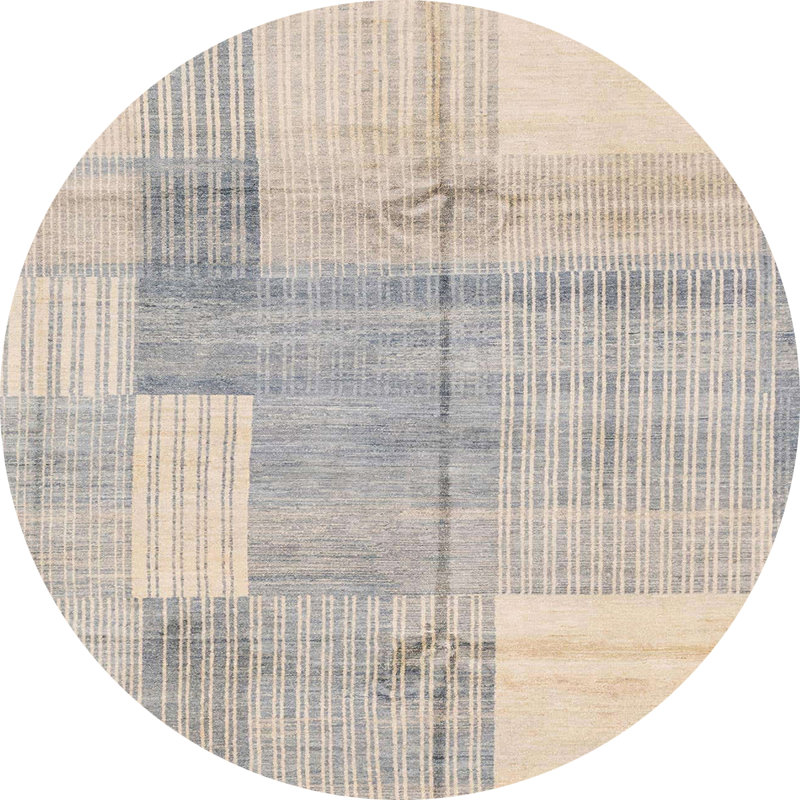 Abstract Indoor Rug, Round 4'