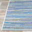 Tapis d'intérieur / extérieur sable / azur / turquoise à rayures Victorine-15991637