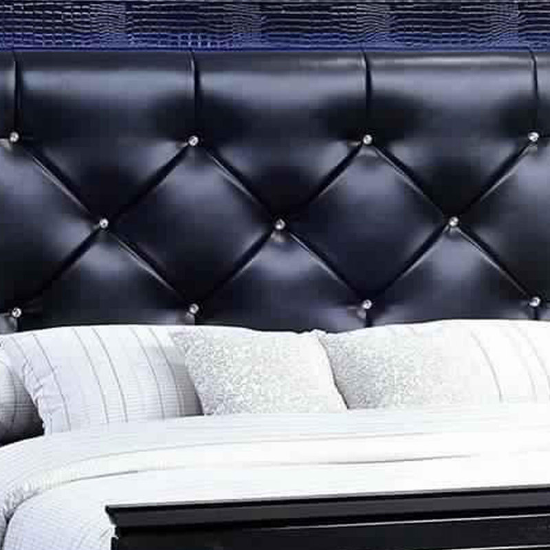 Vegan Leather Platform Bed, King