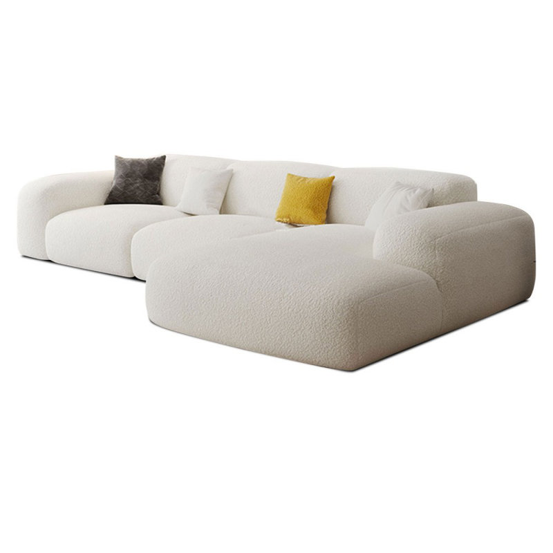 Canapé modulaire 3 pièces rembourré, H 28,35 po x l 118,11 po x P 62,99 po, Face à la droite
