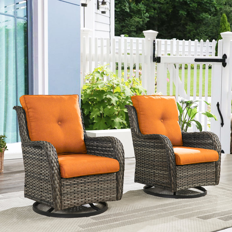 Fauteuil d'appoint avec coussins Schutt, Orange, Gris