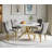 Round Dining Table Set, White Marble Dining Table & Velvet Dining Chairs with Stainless Steel Pedestal, 45" Dining Room Table and Chairs Set, Luxury Dining Table Set-1543953558-1543953555-1543953553