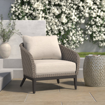 Chaise de patio avec coussins Sunbrella Aberdeen
