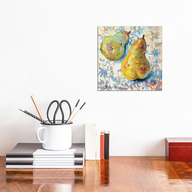 Two Pears 1 Piece Wrapped Canvas Painting, 30.48 cm H x 30.48 cm W