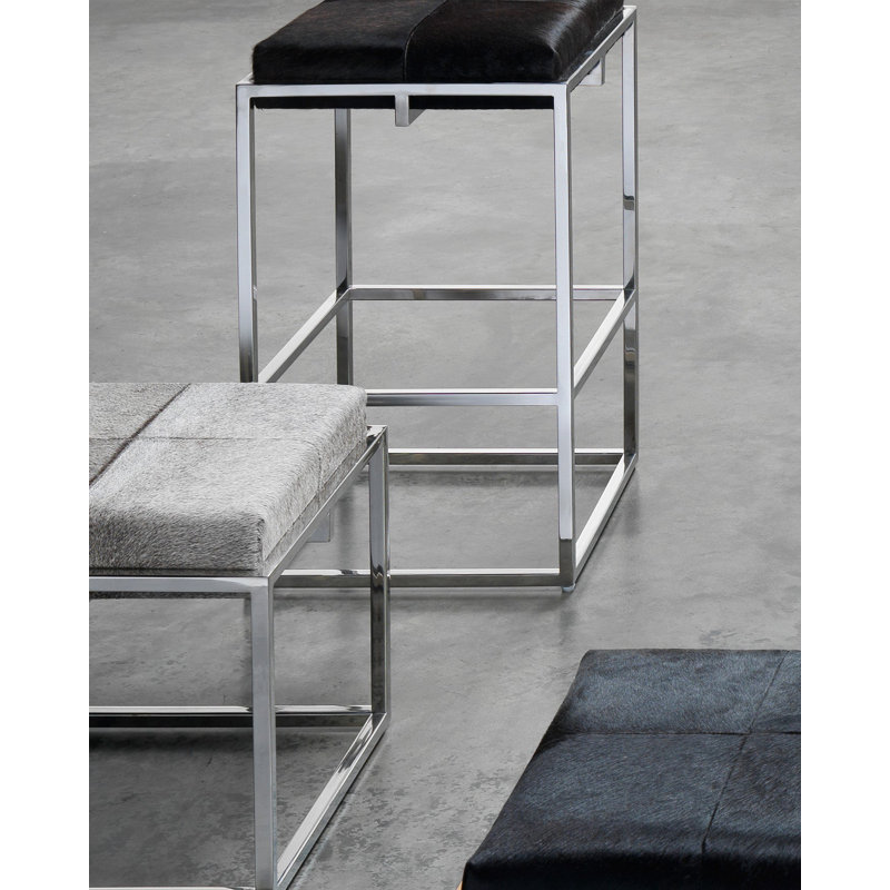 Shelby Stool, Espresso/Silver, Bar Stool (33" Seat Height)