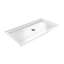 DreamLine SlimLine P 36 po x l 54 po x H 2 3/4 po Base de douche en alcôve blanche à simple seuil avec bonde centrale bronze huilé-118321962
