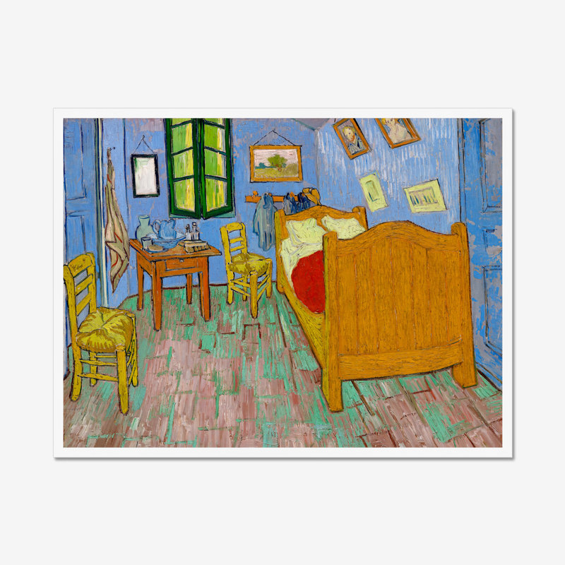 La chambre à coucher par Vincent Van Gogh, Toile tendue, Aucun mat, H 32 po x l 40 po x P 1,5 po