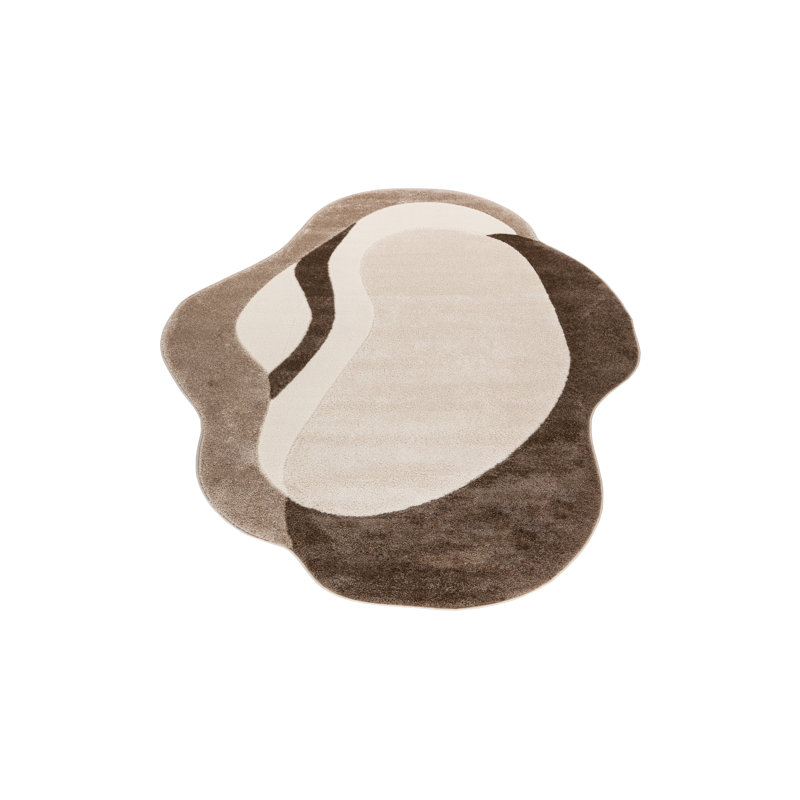 Frisco Abstract 160cm X 230cm Area Rug, Taupe