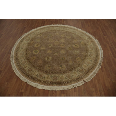 Tapis rond de style traditionnel Lilic pour espaces de vie confortables 8 x 8