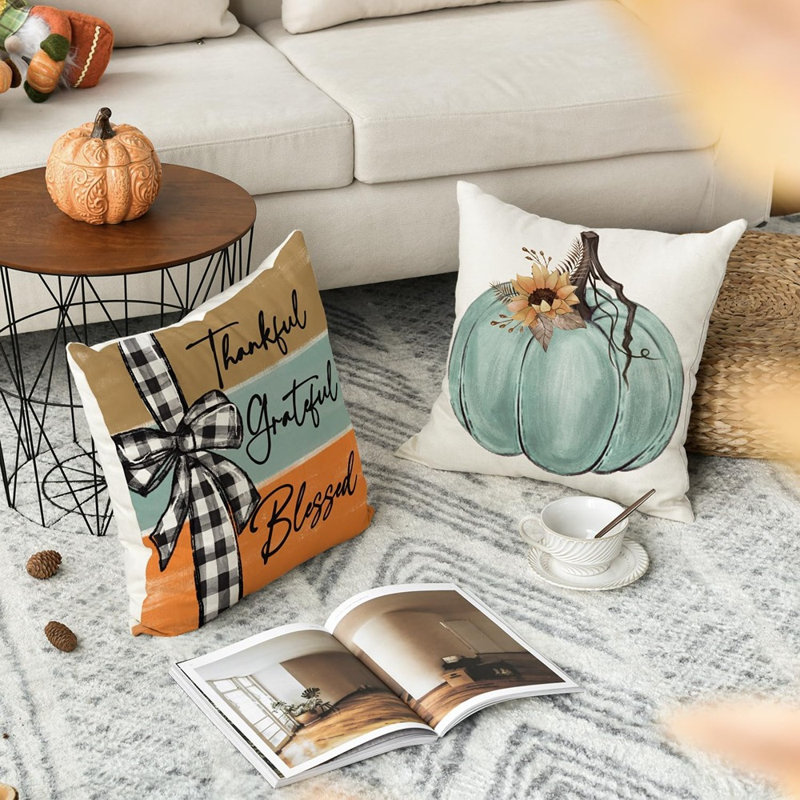 Housses de coussin d'automne Fall Pumpkin Home Sweet Home