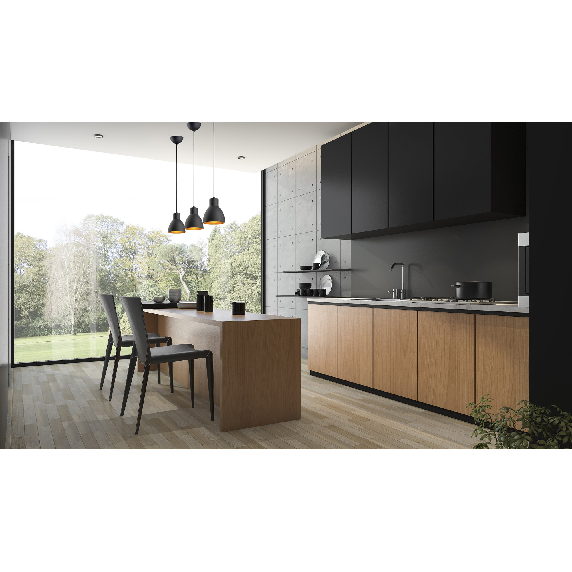 Wava 1-Light Dimmable Single Pendant with Adjustable Height , 131.75" H x 8.75" W x 8.75" D