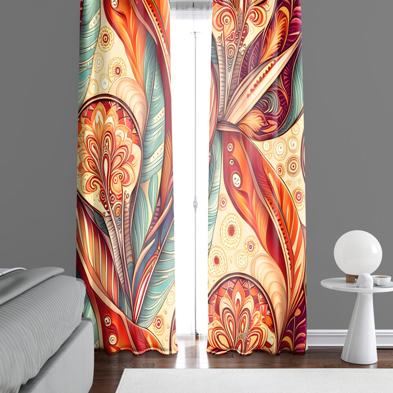 Paire de rideaux semi-transparents en polyester Deiveon, L 20 po x L 61 po