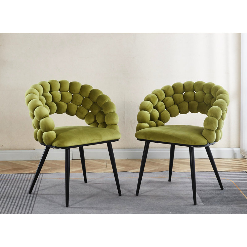 Chaise moderne avec assise et matériau moelleux pour le bureau, hall d'entrée, salon ergonomique 2 pièces