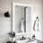 Rectangular Decorative Wall Mirror With Statement Deep Frame, HD Tempered Glass Vanity Mirror For Bathroom, Entryway, Or Bedroom-872761206-872761205