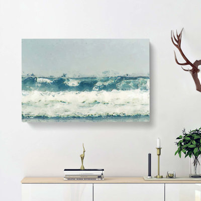 The Rolling Waves In Abstract - Wrapped Canvas Print