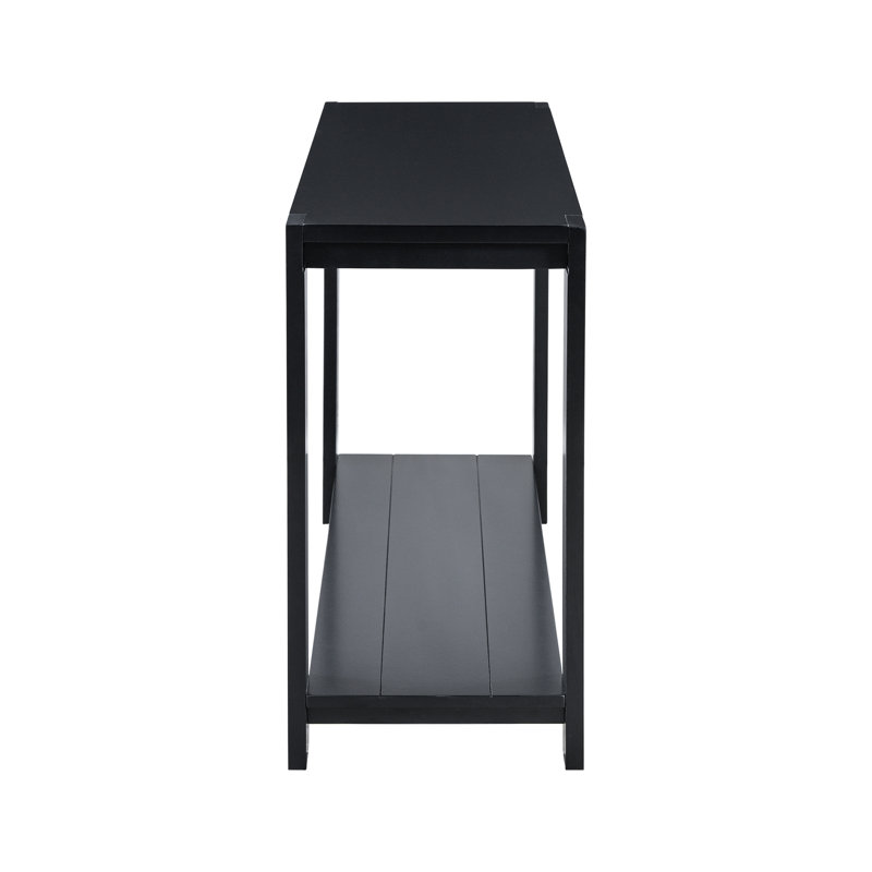 Console polyvalente avec tablette inférieure pour entrée - noir 15,3 po Largeur couloir pratique et lisse Capacité de poids de 220 lb