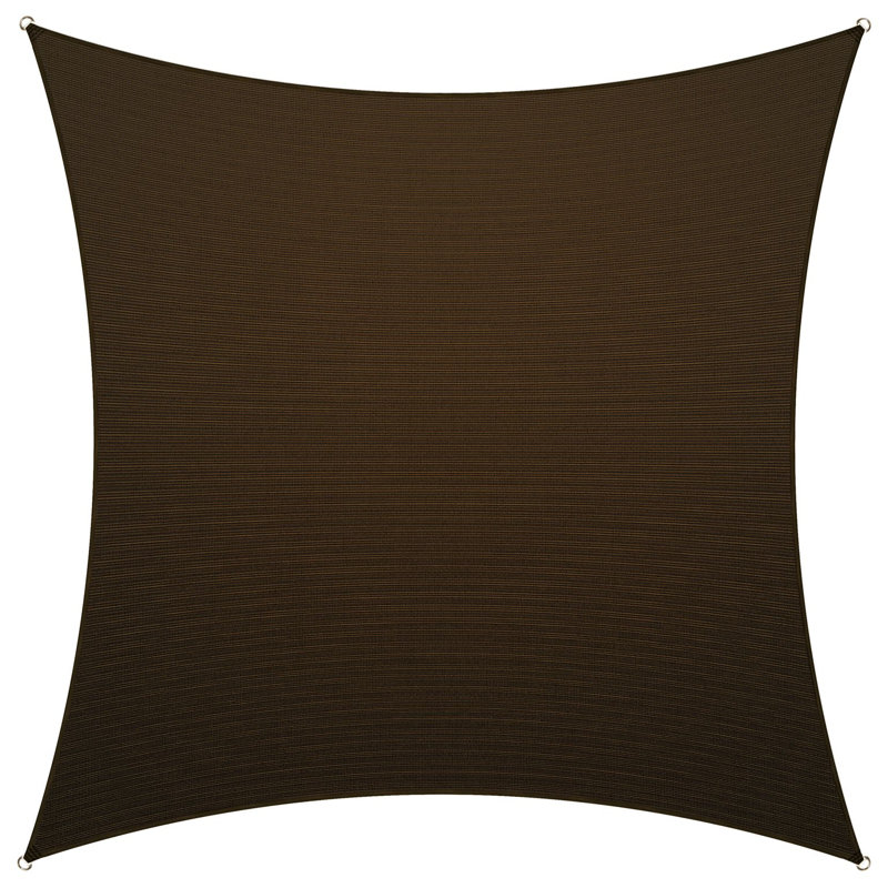 Toile d'ombrage carrée 12', Marron