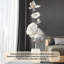 Élément de décoration sur pied 9,84 "haut de gamme beige en forme de lotus