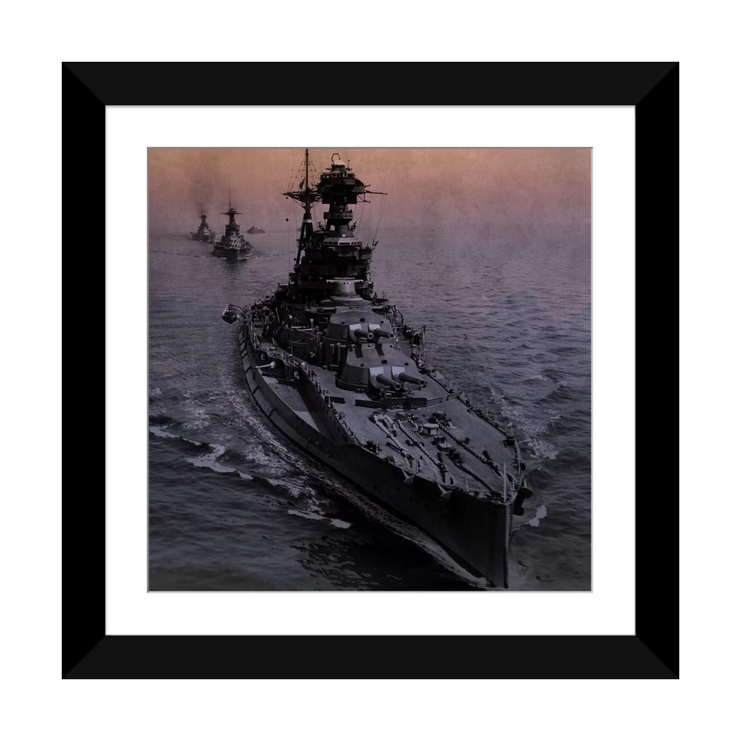 " WWII Era Destroyer Fleet II " by ICanvas Winston Porter Mat 