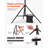 Backdrop Stand Background Stand Kit with 2 Tripod for Party & Photo Studio