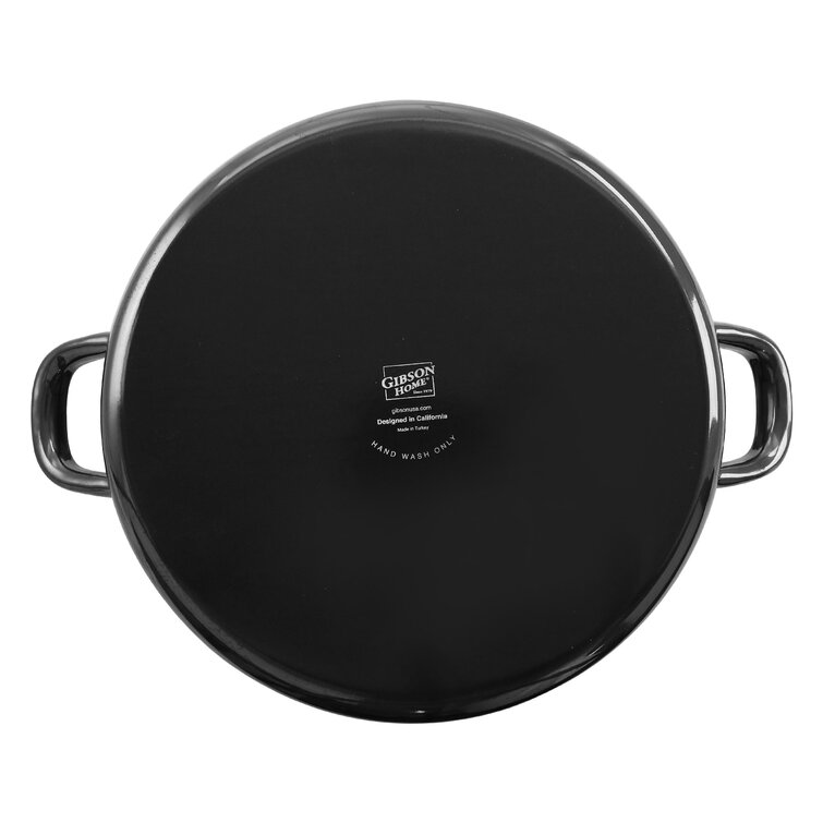 Gibson Home 5-Quart Gray Enamel on Steel Braiser Pan with Lid - 20285760