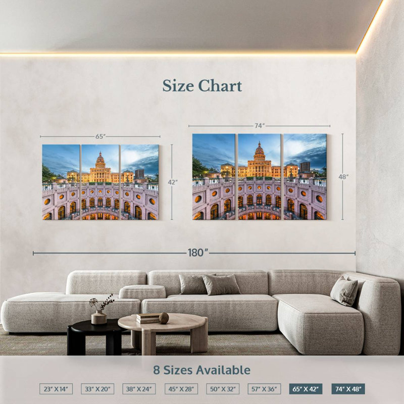 Texas State Capitol Before Dark, 42" H x 65" W
