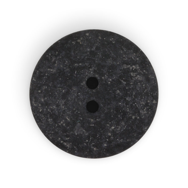 Dritz Recycled Cotton Round Button, 23mm, Black, 6 Buttons