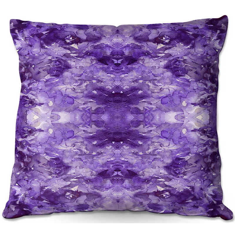 Coussin décoratif en hélice de canapé, 20 po x 20 po, Mauve / Ivoire