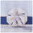 "Coastal Serenity I", Sand Dollar Rendered on Silver Metallic Shagreen Wrapped Canvas Wall Art