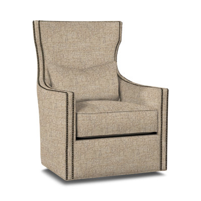 Upholstered Swivel Wingback Chair