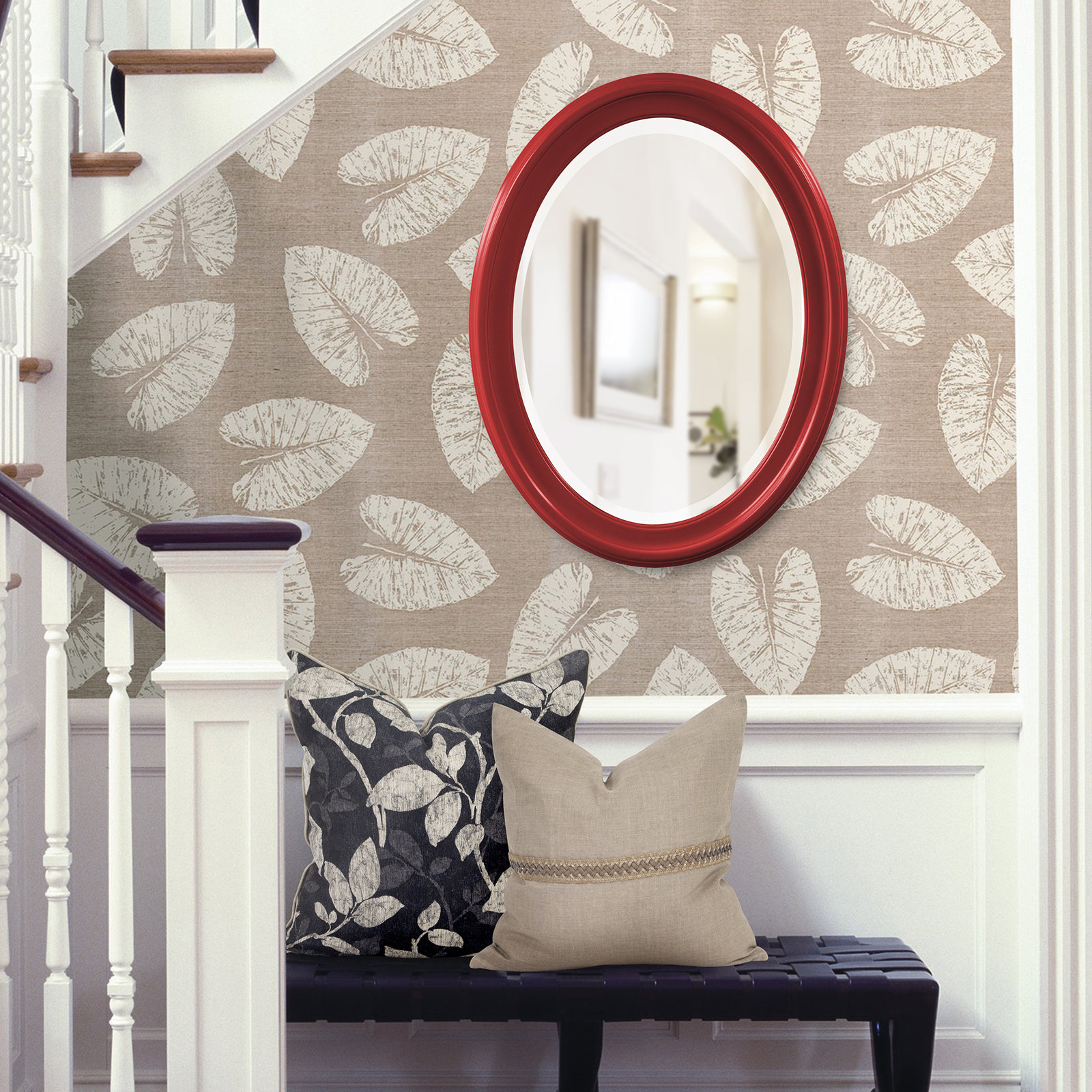 Borna 25" Mirror, Red