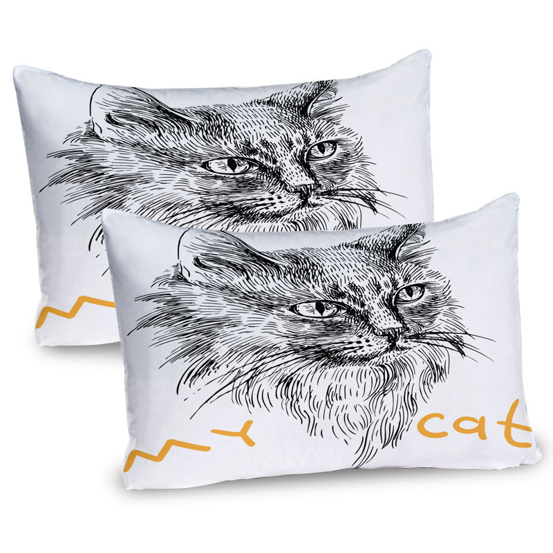 Ensemble de 2 taies décoratives pour chat Ambesonne, H 20 po x l 30 po